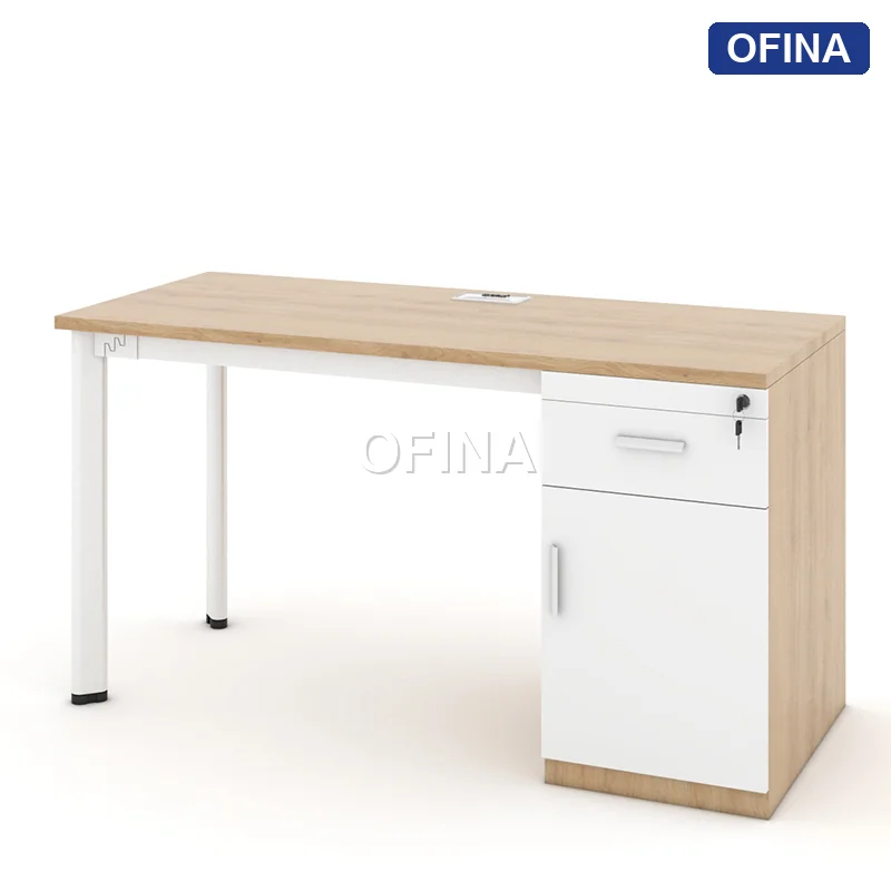 Bàn làm việc Oval OV03 khung trắng thumbnail 3