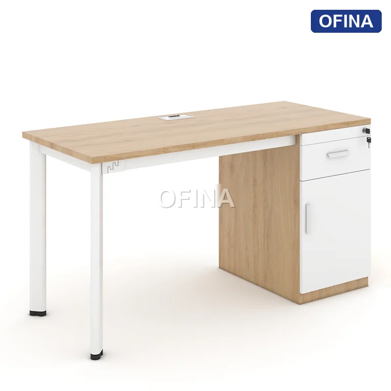 Bàn làm việc Oval OV03 khung trắng thumbnail 5