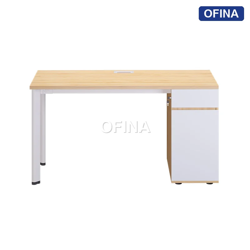 Bàn làm việc Oval OV03 khung trắng thumbnail 6