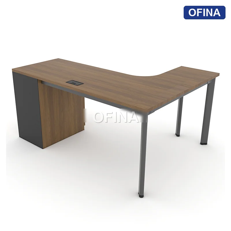 Bàn làm việc Oval OV04 khung đen thumbnail 3