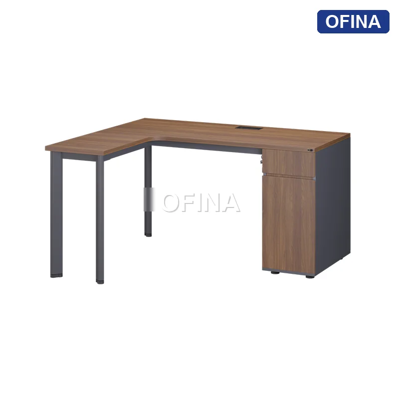 Bàn làm việc Oval OV04 khung đen thumbnail 5