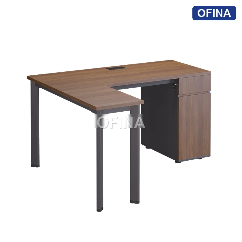 Bàn làm việc Oval OV04 khung đen thumbnail 6