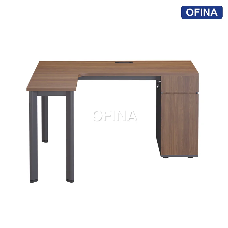 Bàn làm việc Oval OV04 khung đen thumbnail 7