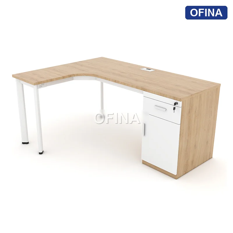 Bàn làm việc Oval OV04 khung trắng thumbnail 2