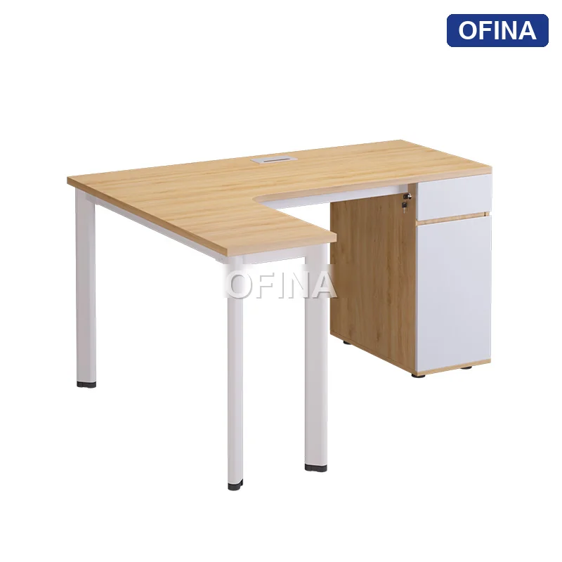 Bàn làm việc Oval OV04 khung trắng thumbnail 4
