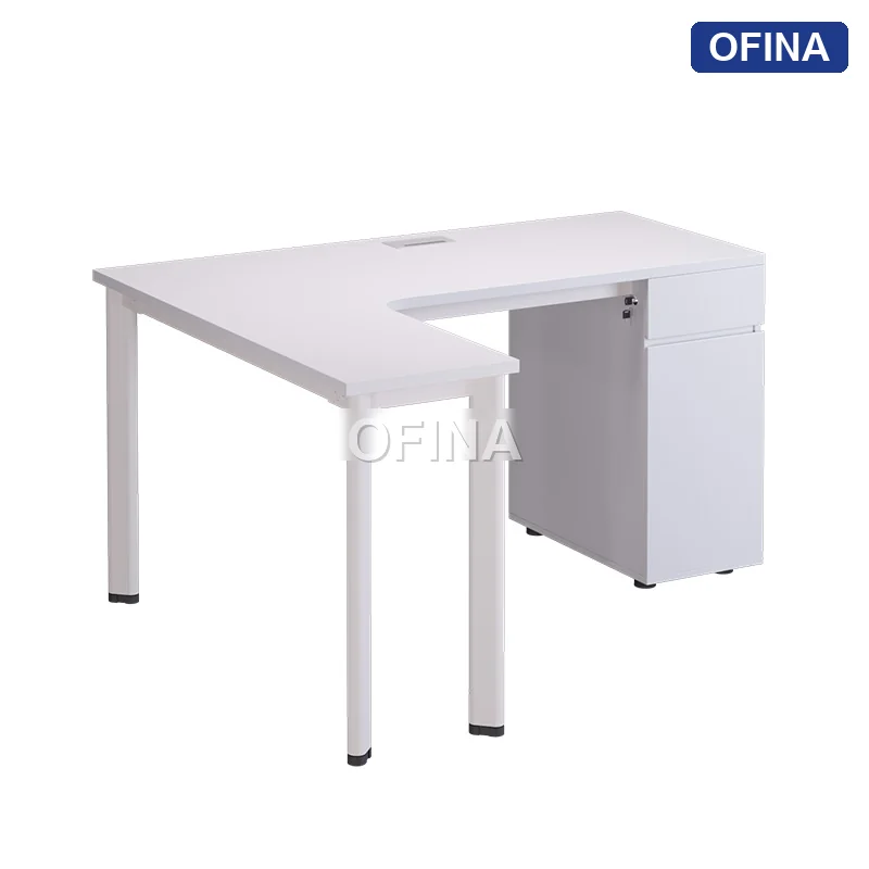 Bàn làm việc Oval OV04 khung trắng thumbnail 6