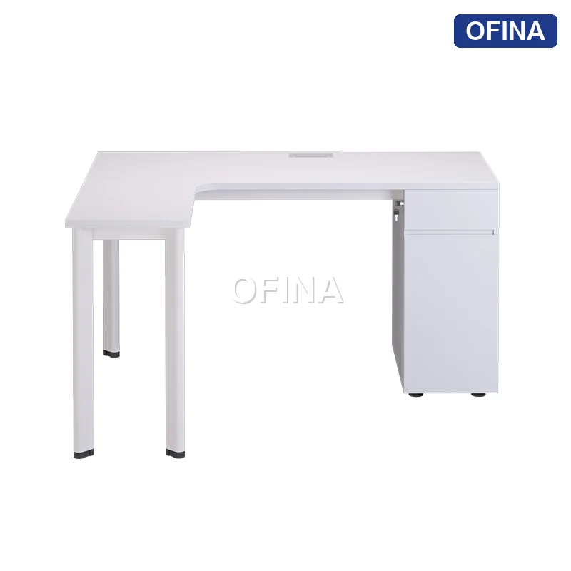 Bàn làm việc Oval OV04 khung trắng thumbnail 7