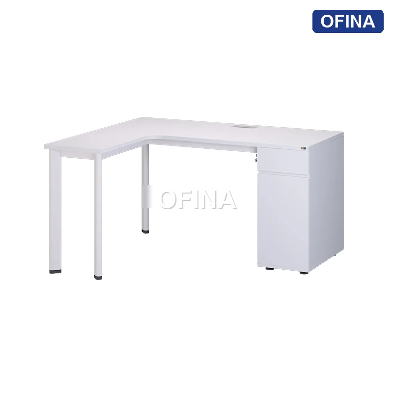 Bàn làm việc Oval OV04 khung trắng thumbnail 8