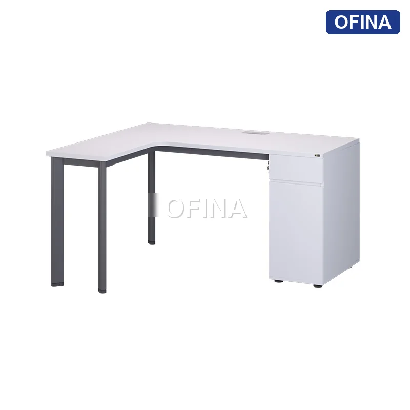 Bàn làm việc Oval OV04 khung trắng thumbnail 9