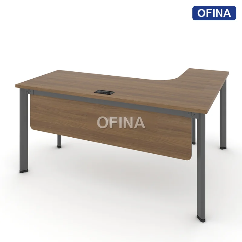 Bàn làm việc Oval OV05A-1412 khung đen thumbnail 2