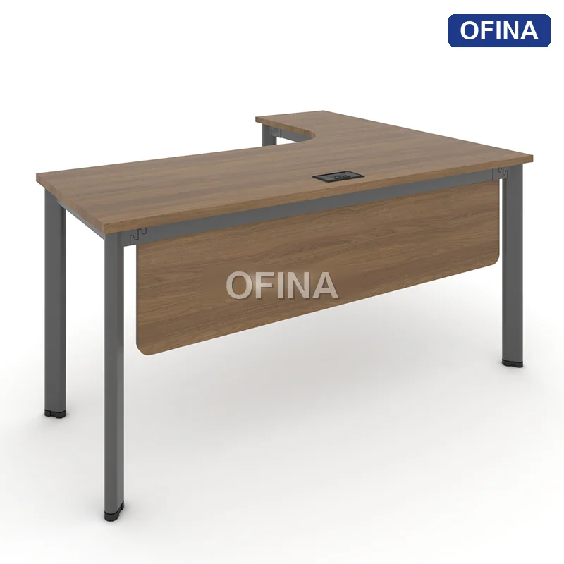 Bàn làm việc Oval OV05A-1412 khung đen thumbnail 3