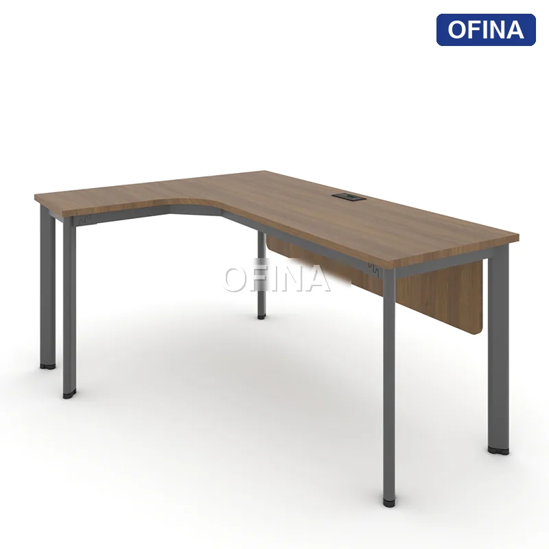 Bàn làm việc Oval OV05A-1412 khung đen thumbnail 4