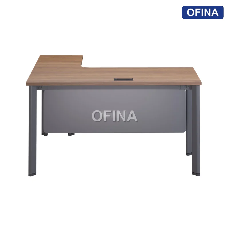 Bàn làm việc Oval OV05A-1412 khung đen thumbnail 5