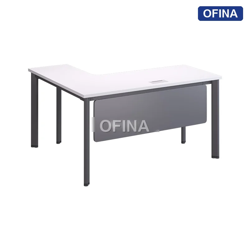 Bàn làm việc Oval OV05A-1412 khung đen thumbnail 7