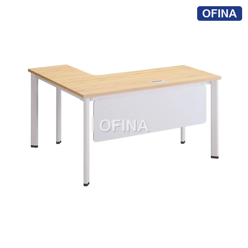 Bàn làm việc Oval OV05A-1412 khung trắng
