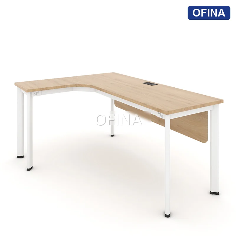 Bàn làm việc Oval OV05A-1412 khung trắng thumbnail 2