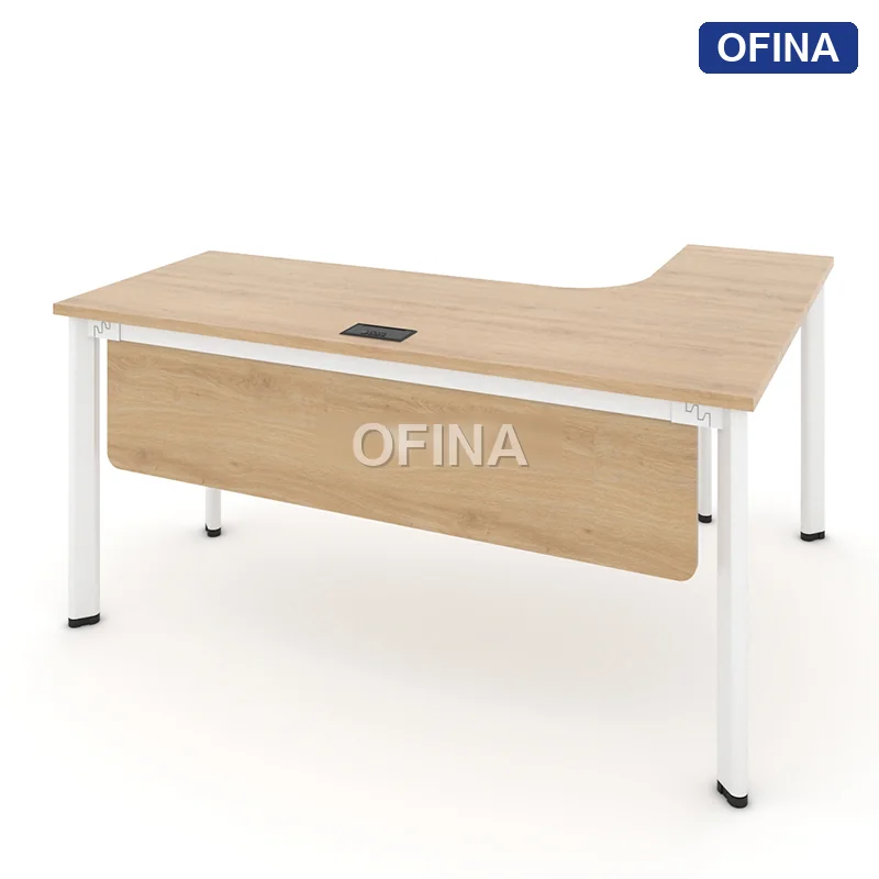 Bàn làm việc Oval OV05A-1412 khung trắng thumbnail 3