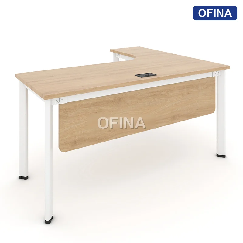 Bàn làm việc Oval OV05A-1412 khung trắng thumbnail 4