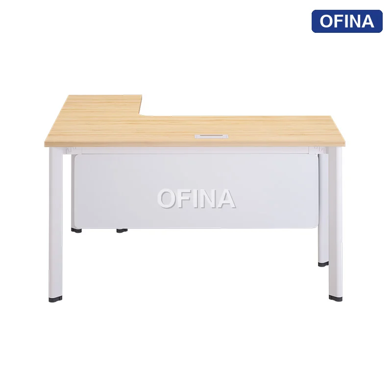 Bàn làm việc Oval OV05A-1412 khung trắng thumbnail 5