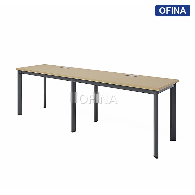 Cụm bàn làm việc 2 người Oval OVC01-2406 khung đen thumbnail 5