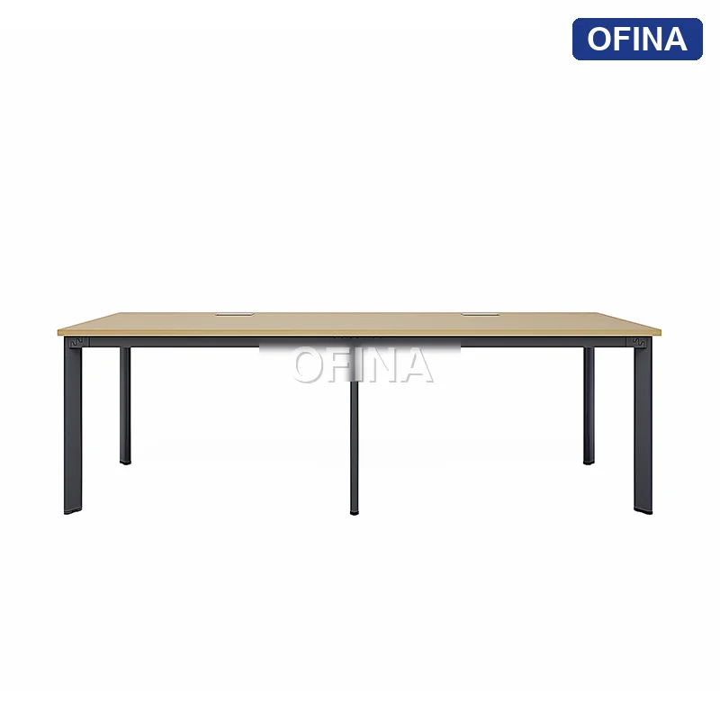 Cụm bàn làm việc 2 người Oval OVC01-2406 khung đen thumbnail 6