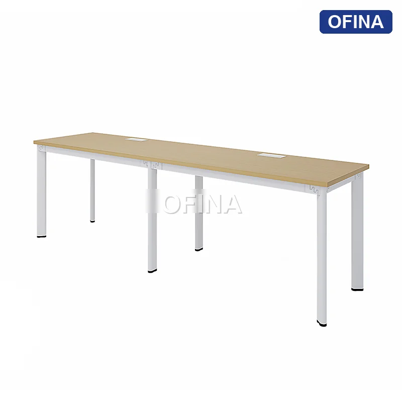 Cụm bàn làm việc 2 người Oval OVC01-2406 khung trắng thumbnail 4