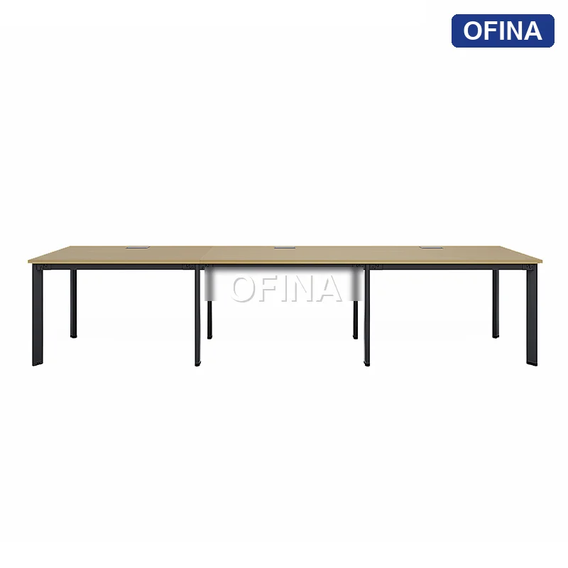 Cụm bàn làm việc 3 người Oval OVC01-3606 khung đen thumbnail 5