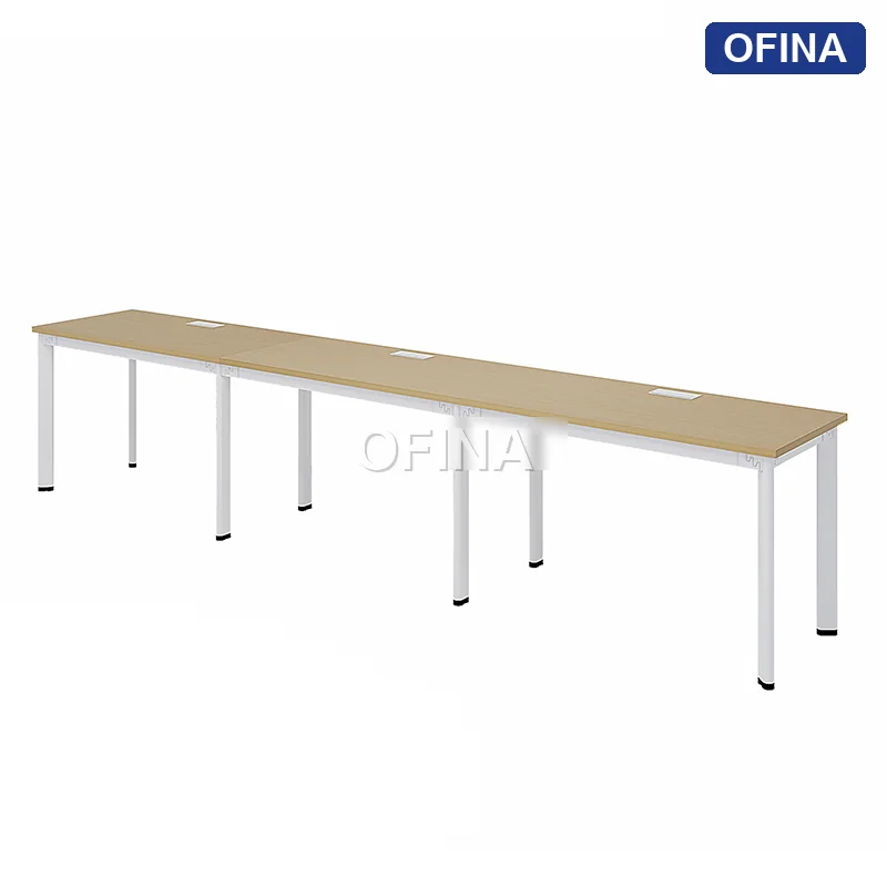 Cụm bàn làm việc 3 người Oval OVC01-3606 khung trắng thumbnail 5