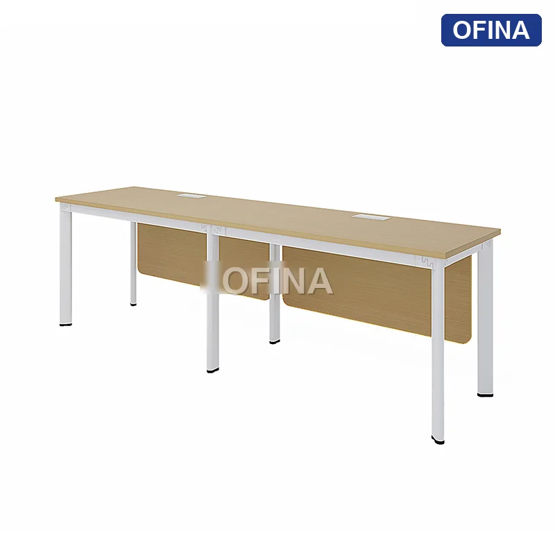 Cụm bàn làm việc 2 người Oval OVC01Y-2406 khung trắng thumbnail 6