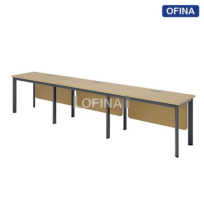 Cụm bàn làm việc 3 người Oval OVC01Y-3606 khung đen thumbnail 6