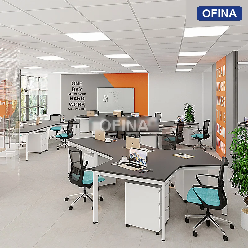 Cụm bàn làm việc 4+1 người Oval OVC02-3526 thumbnail 6