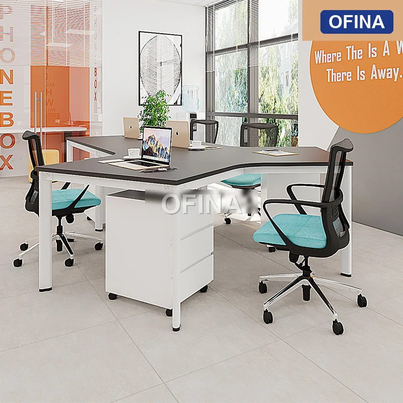 Cụm bàn làm việc 4+1 người Oval OVC02-3526 thumbnail 7