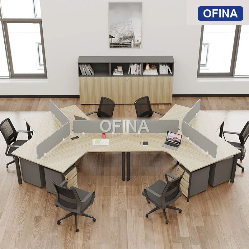 Cụm bàn làm việc 6 người Oval OVC02-4626