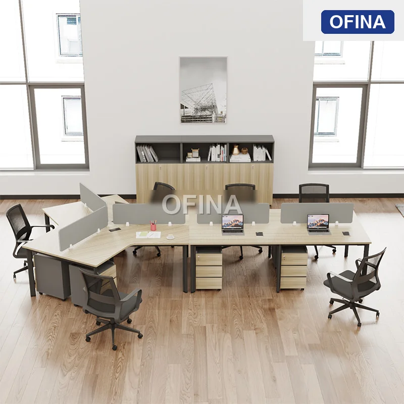 Cụm bàn làm việc 6+1 người Oval OVC02-4726