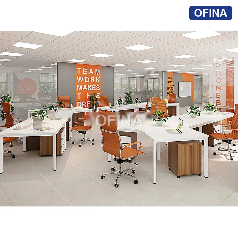 Cụm bàn làm việc 6+1 người Oval OVC02-4726 thumbnail 3
