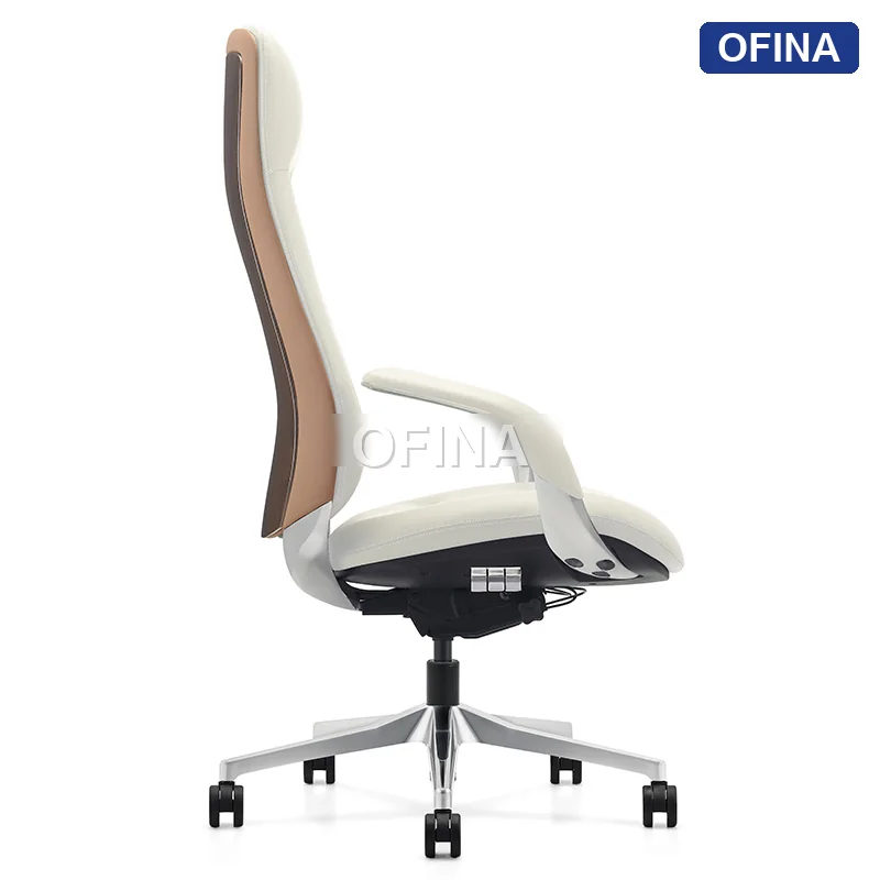 Ghế lãnh đạo da bò Ergonomic Passo PA-02A-WH thumbnail 5
