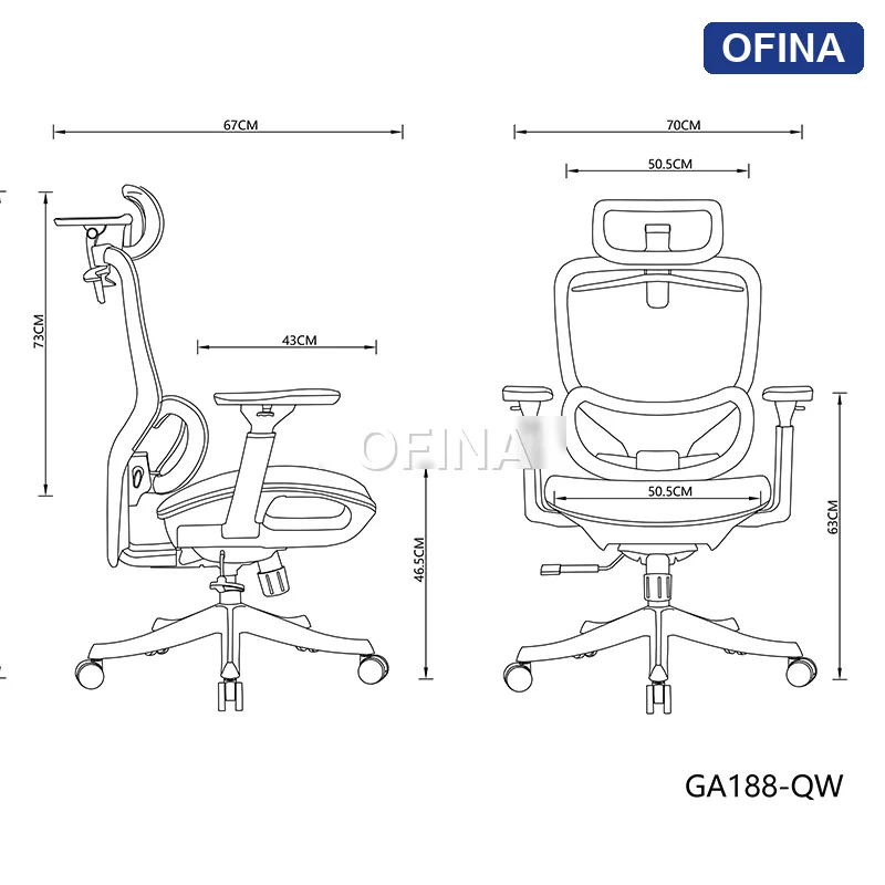 Ghế Công thái học Ergonomic Maris Grey thumbnail 3