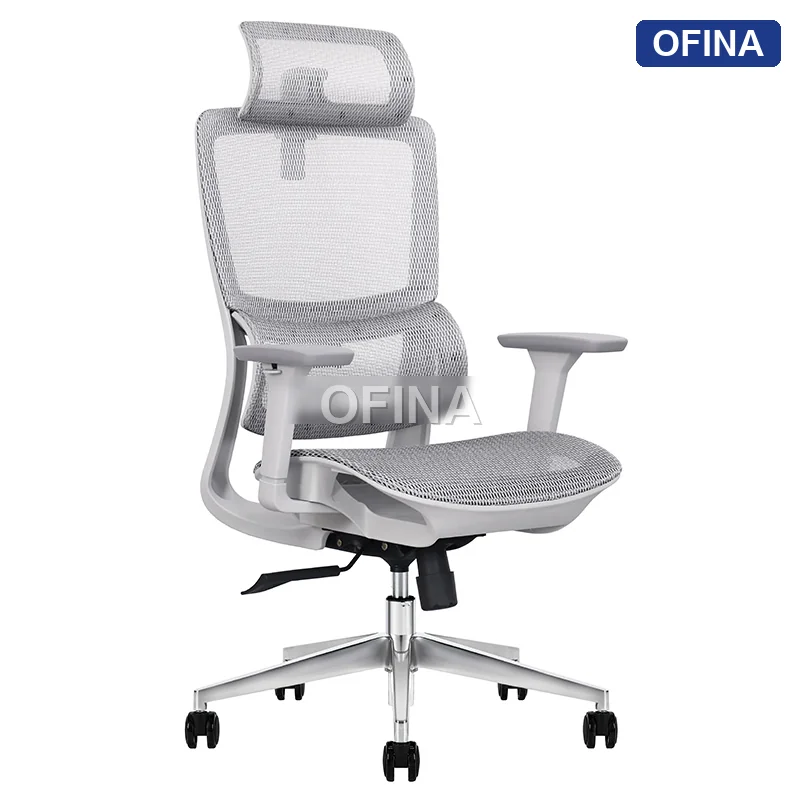 Ghế công thái học Ergonomic Plato Wave Grey