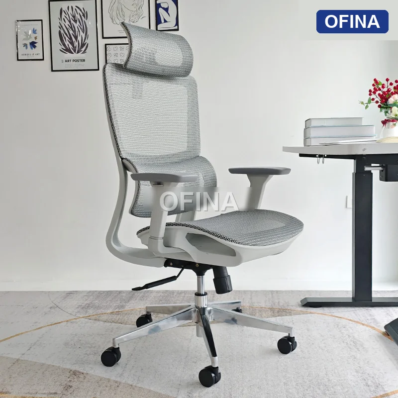 Ghế công thái học Ergonomic Plato Wave Grey thumbnail 5