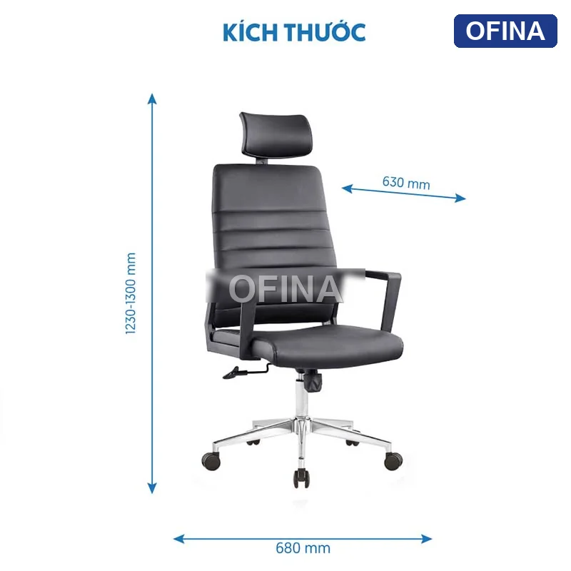 Ghế xoay văn phòng Ryan R14A-BL thumbnail 4