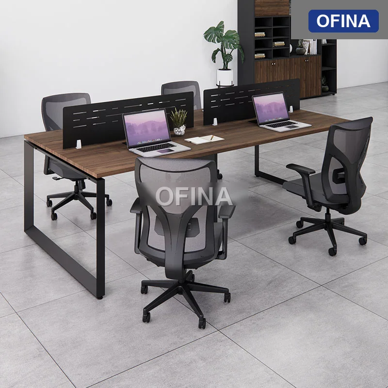 Cụm bàn làm việc  RUC01-2412 khung đen thumbnail 2