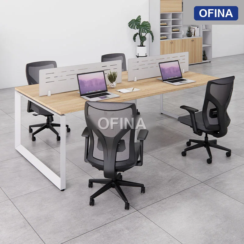 Cụm bàn làm việc  RUC01-2412 khung trắng thumbnail 2