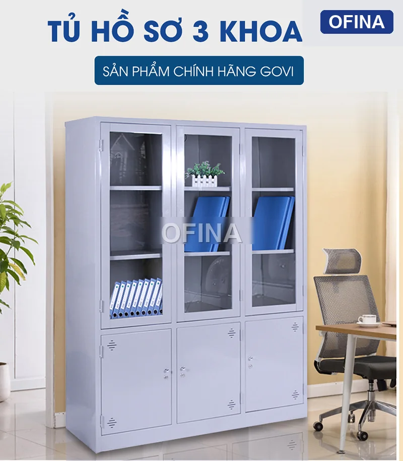 Tủ sắt đựng hồ sơ 3 khoang TL03 thumbnail 3