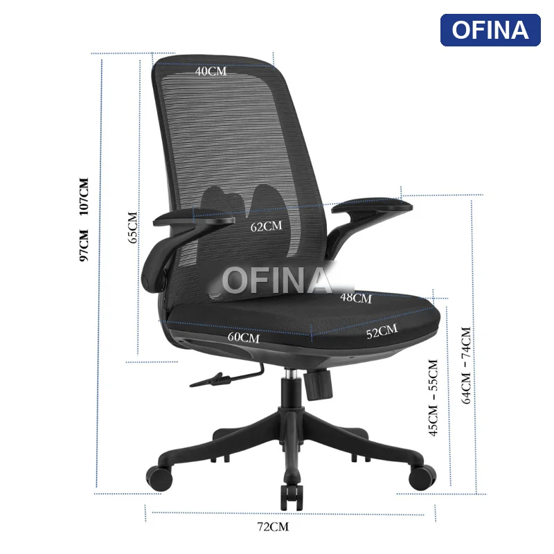 Ghế xoay văn phòng Venus V02B-BL thumbnail 4