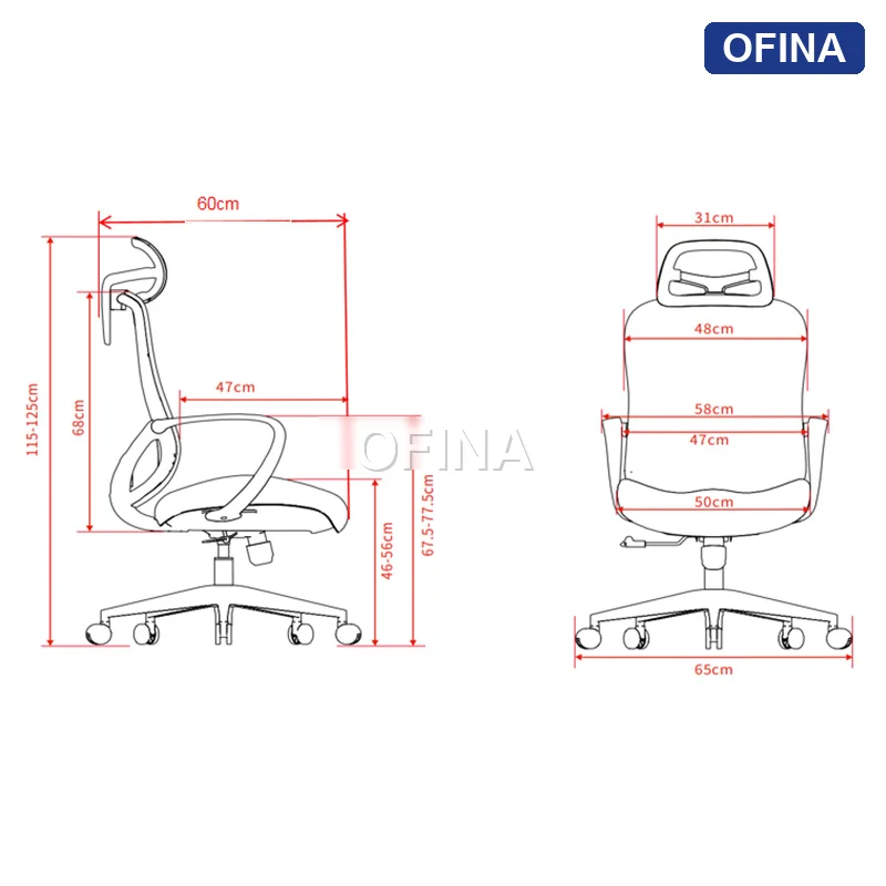 Ghế xoay văn phòng Venus V10A-BL thumbnail 5