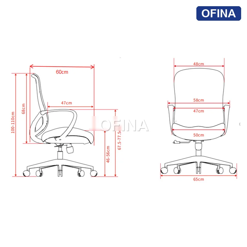 Ghế xoay văn phòng Venus V10B-BL thumbnail 6
